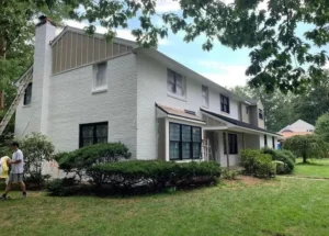 Exterior Painting white brick