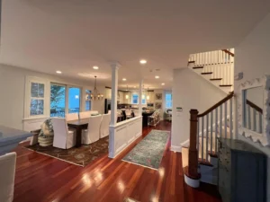 white repainted interior